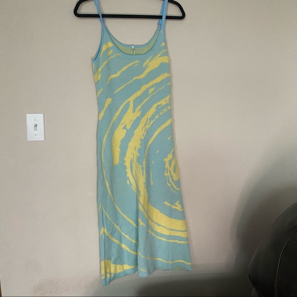 Blue yellow maxi dress - Picture 3 of 6